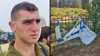 אלמונים השחיתו 3 פעמים בשבוע את הדגל בקברו של חלל צה"ל: "עמדתי שם ובכיתי"