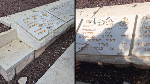 Gravestones smashed at Mount of Olives military cemetery