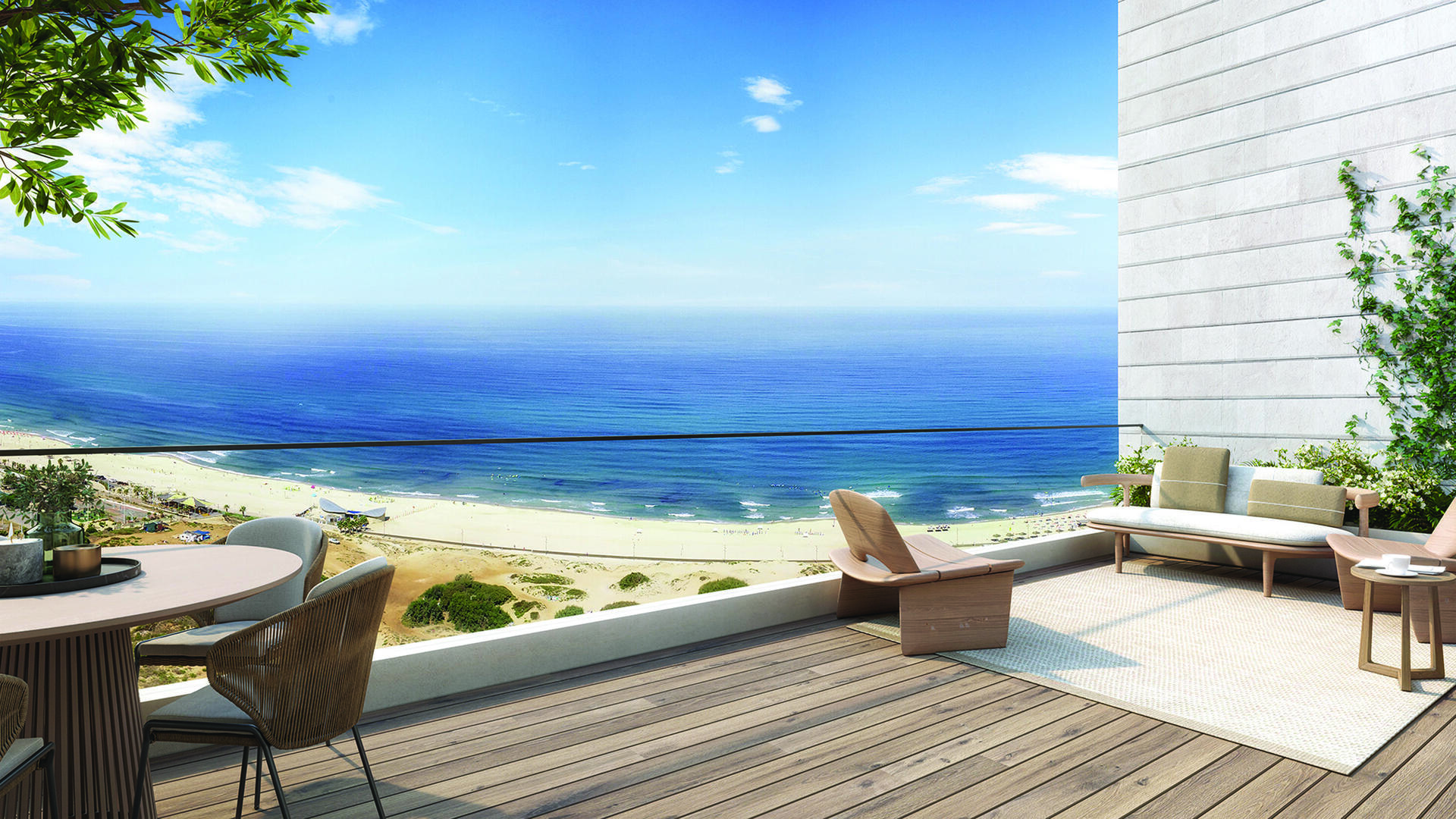 פרויקט צרפתי sea&park בשכונת פארק הים בבת ים (הדמיה: view point) פרויקט צרפתי sea&park בשכונת פארק הים בבת ים