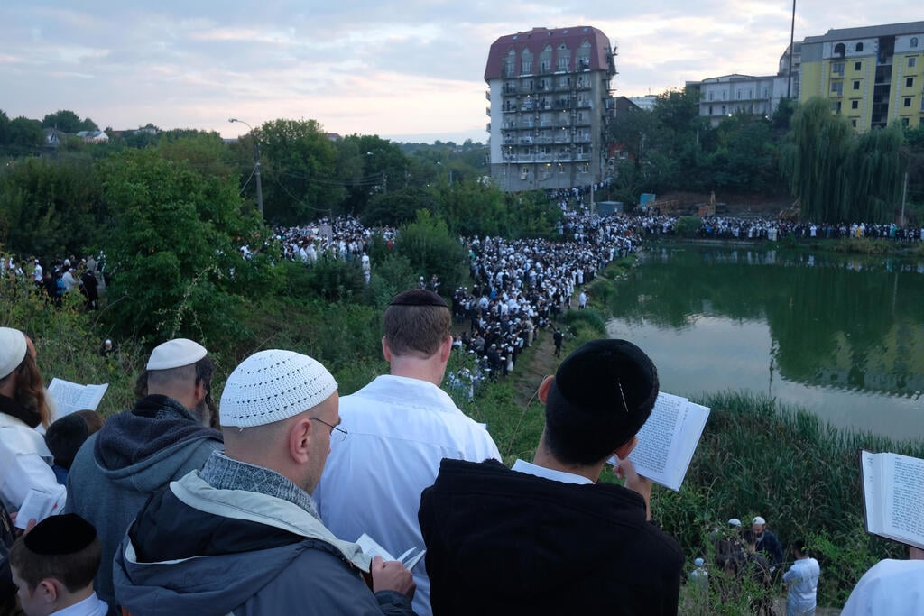 תשליך באומן בראש השנה, 2018 (צילום: Sean Gallup / Getty Images) תשליך באומן בראש השנה, 2018