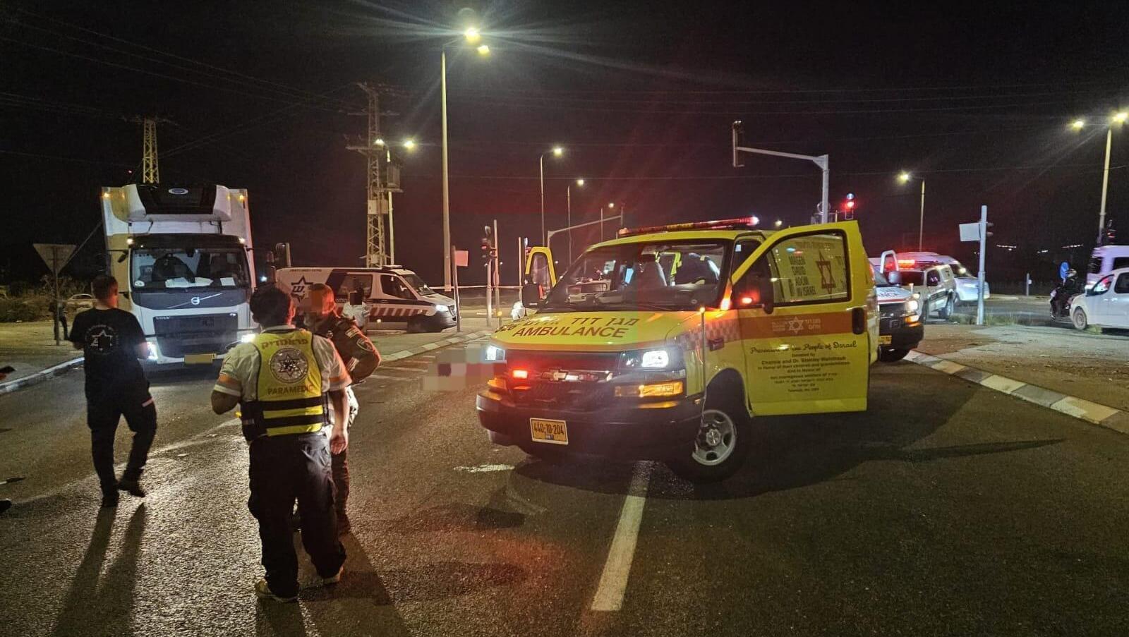 זירת התאונה בכביש 85, סמוך ל יישוב ג'דיידה מכר