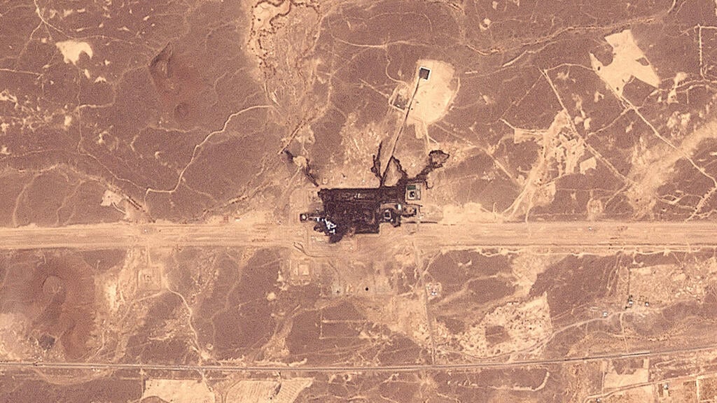 Satellite images of one of the fire sites along the pipeline route, Sept. 11 (Photo: AFP? (C) 2026 PLANET LABS PBC) אזור מדינה ב סעודיה