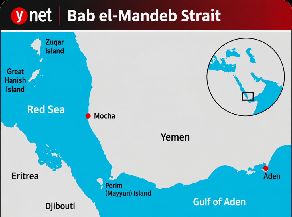 Bab al-Mandab Strait map