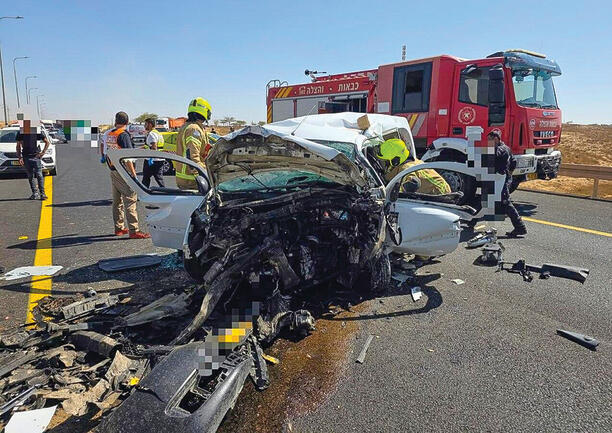 התאונה הקשה בנגב (דוברות המשטרה) התאונה הקשה בנגב