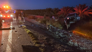 הרוג בתאונה בין 4 כלי רכב בכביש 90, שני פצועים במצב קשה
