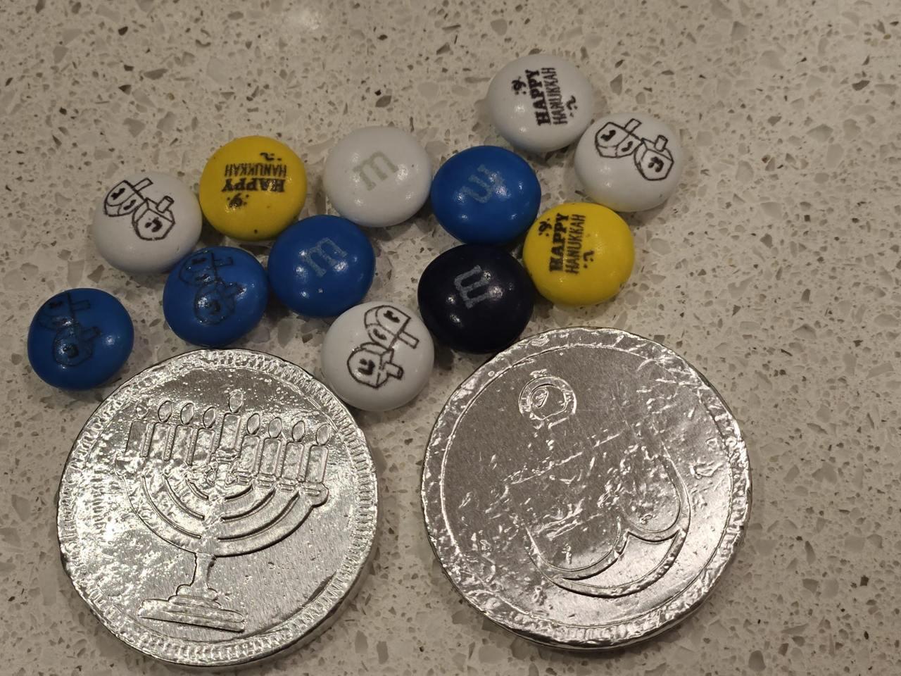 A sweet spin on tradition: Hanukkah-themed M&M's