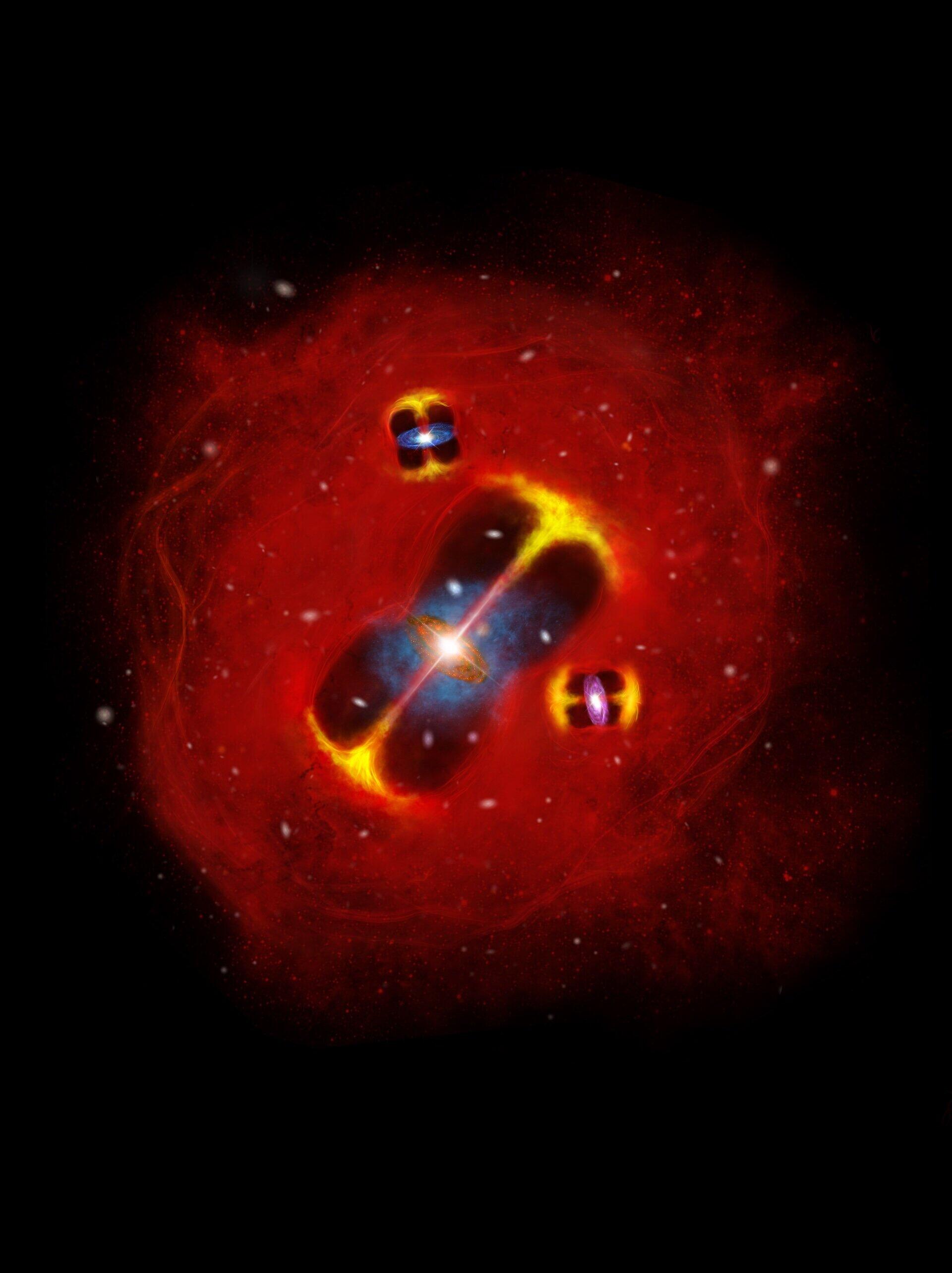 Astronomers discover rare galaxy cluster from dawn of universe